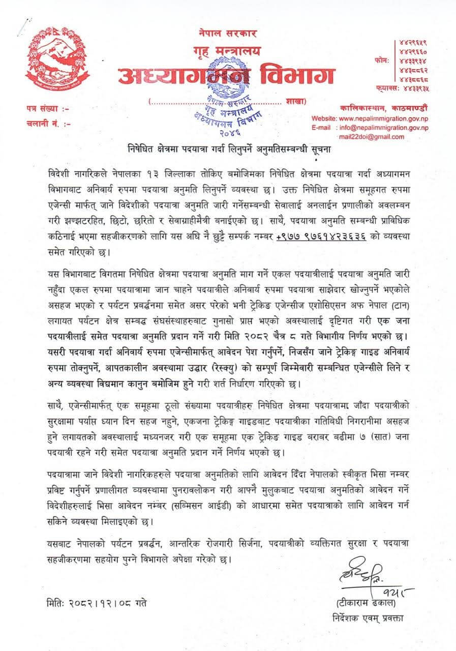 solo-permit-in-nepal-for-restricted area