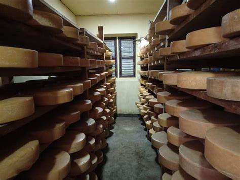 Yak cheese storage room in Langtang Valley, where the famous yak cheese is kept.