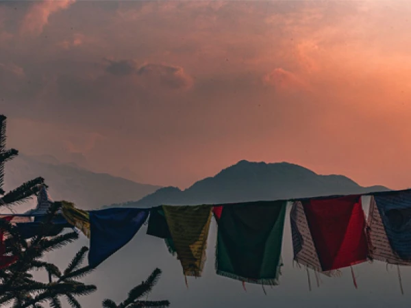 Sunset view on Himalayas during 8 Days Annapurna Base Camp trek