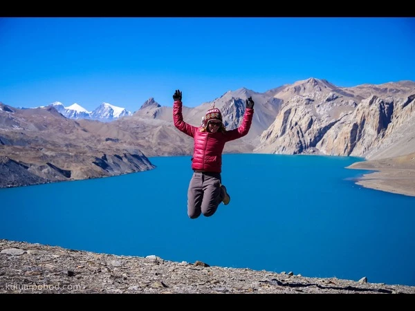 View of Annapurna mountain range during Annapurna Circuit Trek in Nepal