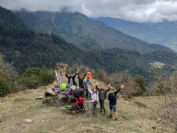 People Enjoying Khopra Trek